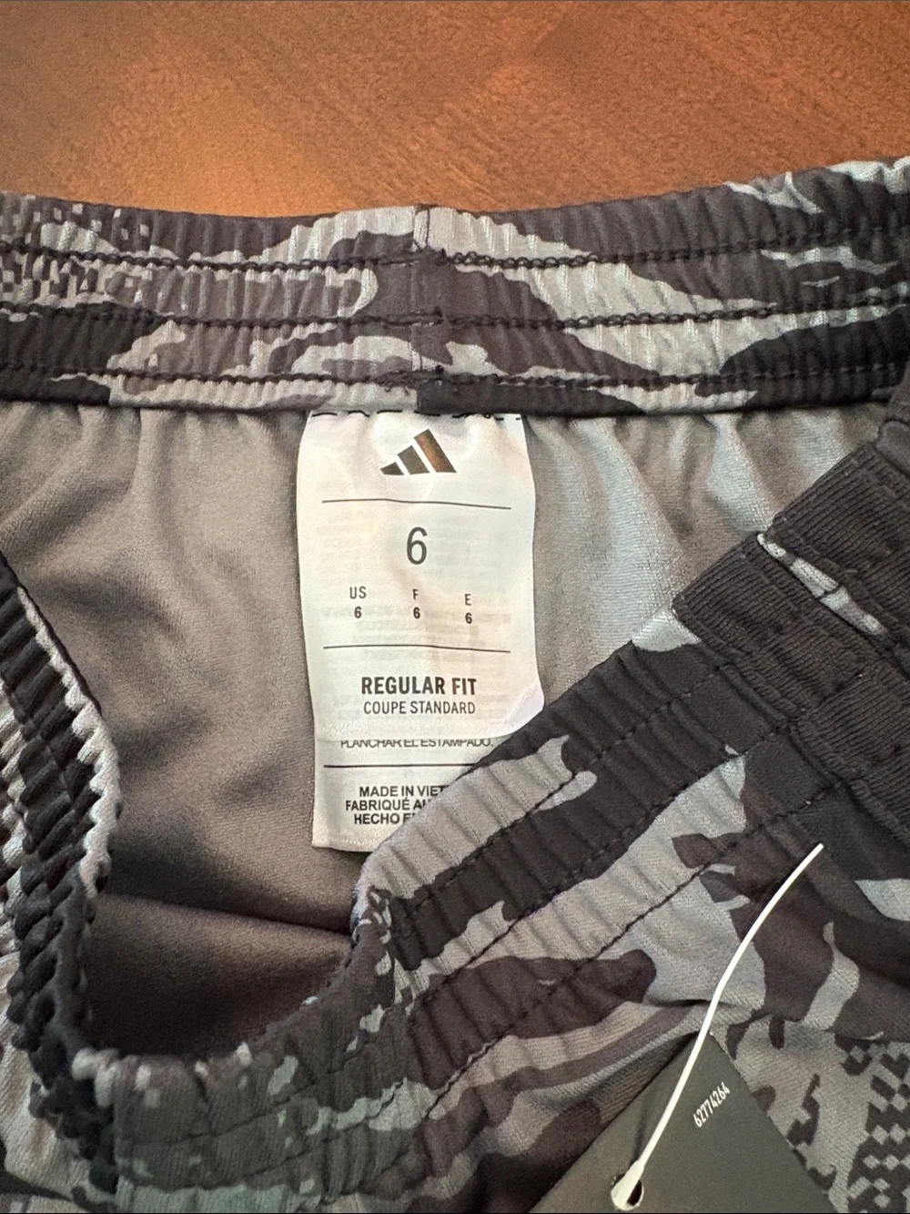 adidas kids boys Black White Camouflage Athletic Shorts ECOM BM new